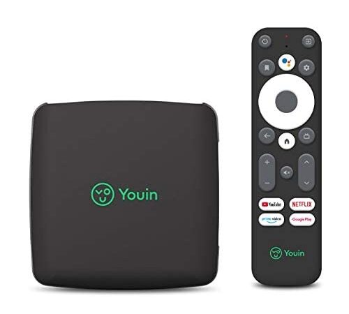 Engel Youin You-Box EN1040KX- TV Box Android TV 4K UHD - Asistente de Google y Chromecast Integrado - Producto Exclusivo , Negro