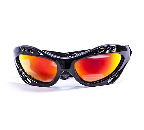 Ocean Sunglasses Cumbuco - Gafas de Sol polarizadas - Montura : Negro Brillante - Lentes: Amarillo Espejo (15001.1)