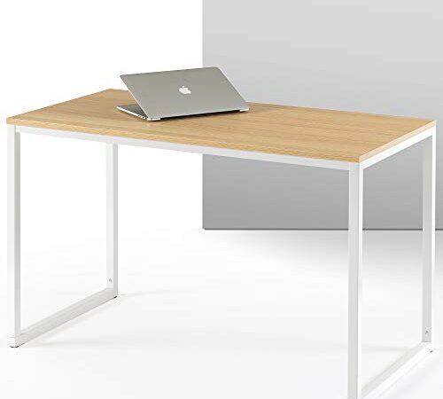 ZINUS Jennifer 119 cm Escritorio para ordenador portátil | Escritorio de estudio para oficina en casa | Montaje sencillo | Estructura metálica | Natural