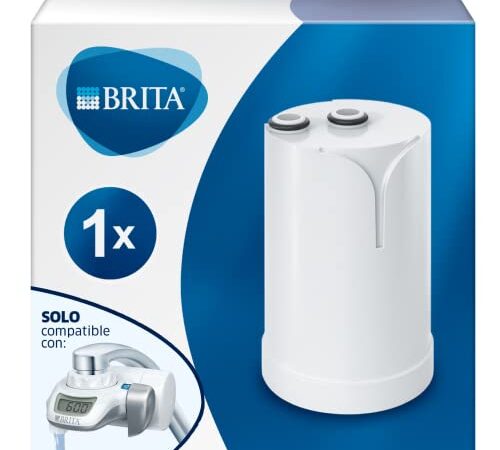 BRITA On Tap HF, 1 Cartucho filtrante de agua, Recambio de filtro de agua compatible con BRITA On Tap, Reduce microplásticos, cloro y metales pesados,Agua filtrada de calidad, Solución más sostenible