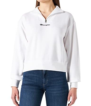 Champion American Classics Half Zip, Sudadera, para Mujer, Color Blanco., M