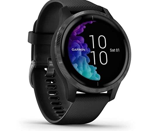 Garmin Venu- Reloj inteligente, color negro, Medium