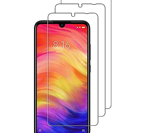 iGlobalmarket (Pack 3 Unids) Protector Pantalla para Xiaomi Redmi Note 7 / Note 7 Pro, Vidrio Cristal Templado, dureza 9H, sin Burbujas, antiarañazos