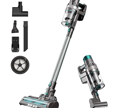 Ultenic U11 Pro Aspiradora sin Cable, Aspirador Escoba Vertical Potente 25000PA, Vacuum Cleaner Multifuncional con Pantalla Táctil, Autonomía de 50 Minutos, 3 Niveles de Potencia Adjustables