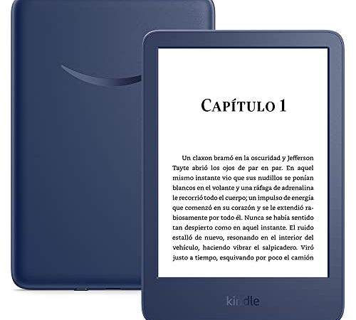 Nuevo Kindle (modelo de 2022): nuestro Kindle más compacto y ligero, con una pantalla de alta resolución de 300 ppp y 6 pulgadas, y el doble de almacenamiento | Azul vaquero, sin publicidad