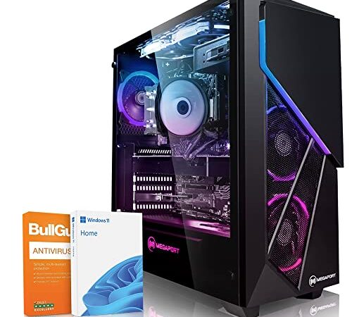 PC Gaming - Megaport Ordenador Gaming PC Intel Core i7-12700F 12-Núcleos a 4,80GHz Turbo • Windows 11 • AMD Radeon RX6600 8GB • 16GB 3200MHz DDR4 • 1TB M.2 SSD • 2TB HDD • Ordenador de sobremesa