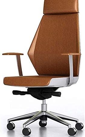 Renovation House Executive Recline Office Mesh Swivel Chair Leisure Office Chair Modern Mid Back Support White Genuine Leather High Adjustable Ergonomic Reclining Design Padded Office Chair