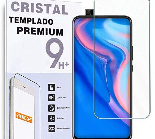 REY Protector de Pantalla para Huawei P Smart Z - Huawei Y9 Prime 2019, Cristal Vidrio Templado Premium