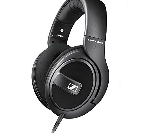 Sennheiser HD 569 - Auriculares de Diadema Cerrados (6.3 mm/3.5 mm, micrófono, Control Remoto), Color Negro