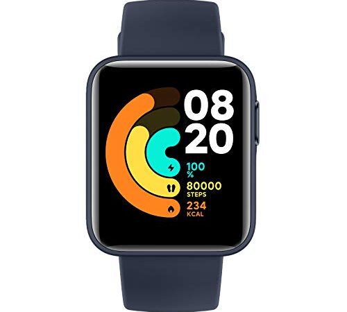 Xiaomi Mi Watch Lite - Reloj inteligente , GPS, control frecuencia cardíaca, 11 modelos de entrenamiento, Talla grande, Azul (Navy Blue)