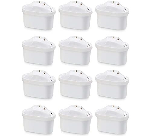 Amazon Basics Cartuchos Filtrantes de Agua, Blanco, 12 unidades - Fits BRITA Maxtra Jugs (not Maxtra+)