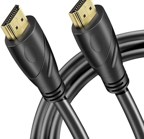 Cable HDMI 4K 2m-Jorenca (HDMI 2.0, 18Gbps) Conectores chapados en oro de alta velocidad, retorno de audio Ethernet, Full HD1080p 3D compatible con Xbox Laptop PS3, PS4 PS9 PC HDTV