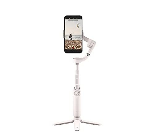 DJI OM 5 Sunset White Estabilizador para Smartphones en Tres Ejes, Brazo Extensible Integrado, Portátil y Plegable, Estabilizador Android y Iphone con Shotguides, Sunset Blanco