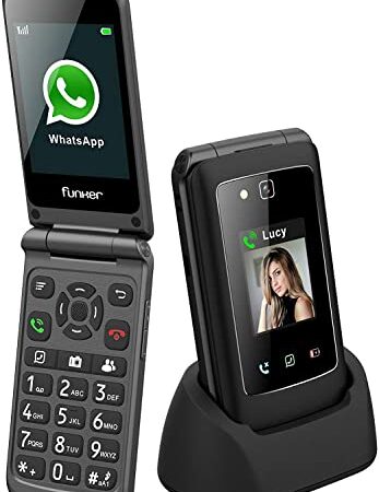 Funker C135I Comfort Pro - Telefono Móvil, Whatssapp, 3G, Pantalla Táctil con GPS y Botón SOS, Facil De Usar y Multimedia (Negro)