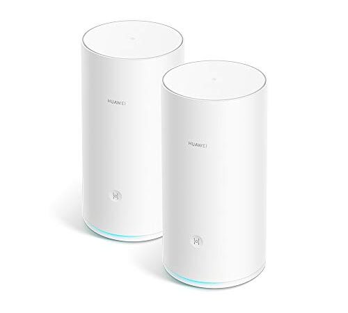 HUAWEI WiFi Mesh (2 Pack) - Router Mesh, Repetidor de wifi, Triple banda AC2200, CPU de cuatro núcleos 1.4GHz, Cobertura sólida y fiable en todo tu hogar (hasta 400 m²), Color Blanco