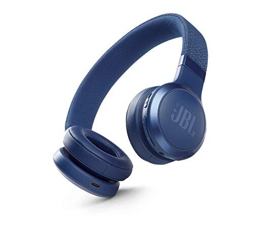 JBL LIVE 460NC - Auriculares supraaurales inalámbricos con cancelación adaptativa de ruido, tecnología Bluetooth, hasta 50h de batería sin NC, asistente de voz y conexión multipunto, azul