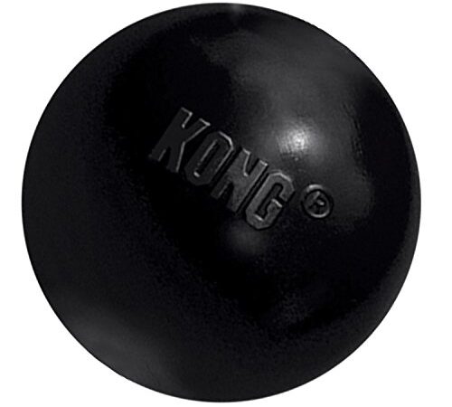 KONG - Extreme Ball - Juguete de caucho para mandíbulas potentes, negro - Para Perros Pequeños