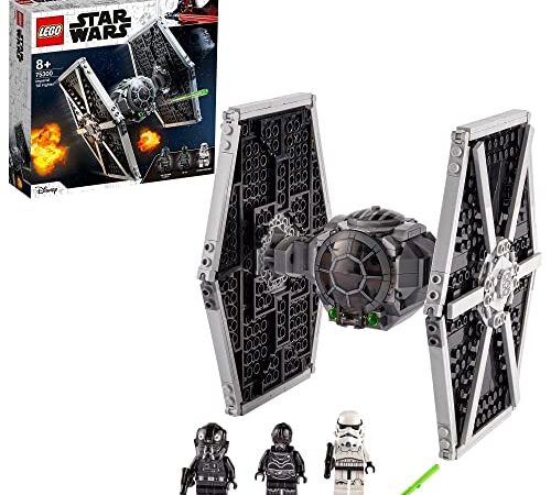 LEGO 75300 Star Wars Caza Tie Imperial, Juego de Construcción con Mini Figura de Stormtrooper, Piloto Saga Skywalker y Droide de Protocolo NI-L8