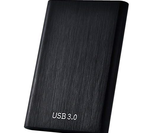 Portable External Hard Drive, External Hard Drive, Portable Storage Drive 2TB Slim External Hard Drive Compatible with PC, Laptop and Mac-X1(2TB Black-A)