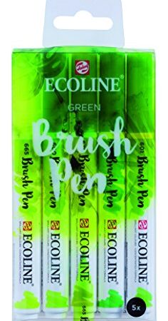 Talens Ecoline 5 brush pens "Green"