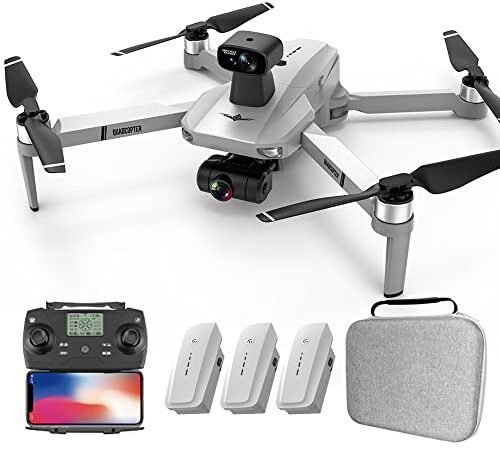 Entrega en 5~7 Días, Teegg KF102 MAX GPS Drones con Cámara 4K HD, Evitación Obstáculos con Láser de 360 Grados, 3 Ejes Cardán, Retorno Inteligente, Profesional Quadcopter RC Drone (3 Pilas)