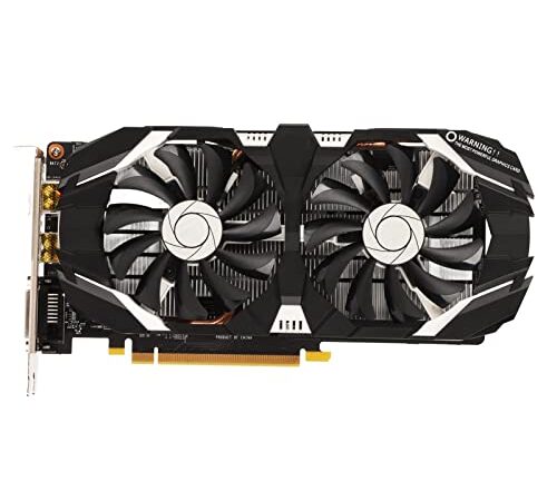 Luqeeg GTX 1060 6/5/3GB GDDR5 192 bits Doble Ventilador Tarjetas Gráficas para Juegos, 8008MHz 4K HDR Tarjeta Gráfica de Vídeo GP 106 Tarjeta Gráfica para Ordenador con Frecuencia de Memoria(3 GB)