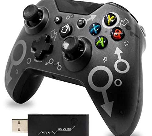 Mando para Xbox One 2.4G Bluetooth Mando Inalámbrico Compatible con Xbox One/Xbox Series X/PS3/PC Joystick Inalámbrico Diseño Ergonomico