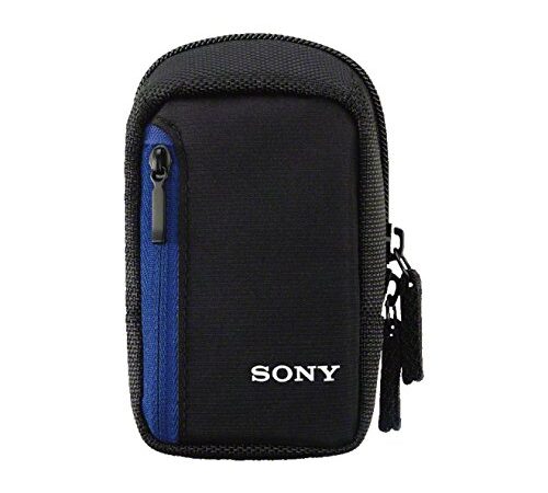 Sony LCS-CS2/BC1 - Funda de transporte blanda vertical para cámara compacta, color negro y azul