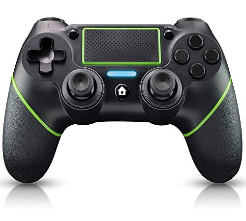 YUES Mando Inalámbrico funciona para PS4, Mando Inalámbrico 107 Compatible con PS4/Pro/Slim/PC y Laptop, Verde