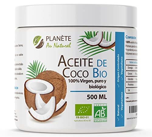 Aceite de Coco Virgen Orgánico - PRENSADO EN FRIO - 500ml