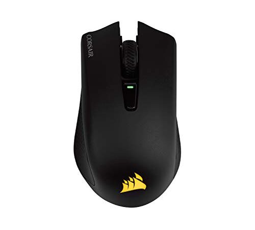 Corsair Harpoon RGB Wireless, Ratón Para Juegos Recargable (Tecnología Slipstream, Retroiluminación Led Rgb, 10 000 Ppp, Óptico), RF inalámbrica + Bluetooth, Inalámbrico, Negro