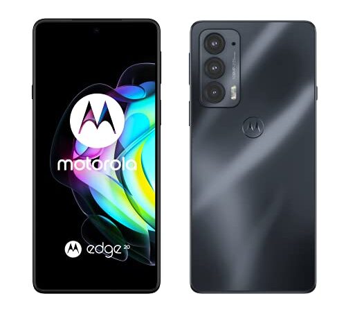 Motorola Edge 20 (Pantalla 6.7" 144Hz HDR10+ OLED, Qualcomm Snapdragon 778G, TurboPower™, cámara 108MP, batería 4000 mAH, Dual SIM, 8/128GB, Android 11), Negro [Versión ES/PT]