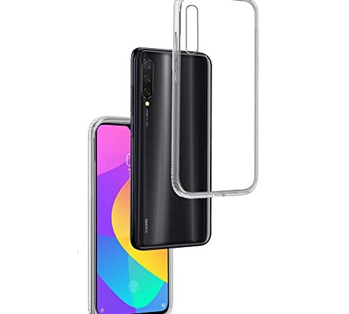 REY - Funda Carcasa Gel Transparente para XIAOMI MI 9 Lite - XIAOMI CC9 - Mi9 Lite, Ultra Fina 0,33mm, Silicona TPU de Alta Resistencia y Flexibilidad