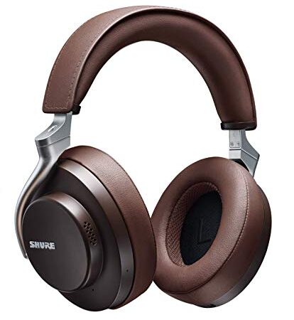 Shure AONIC 50 - Auriculares Inalámbricos y con Cancelación de Ruido, Calidad de Estudio, Bluetooth 5, Ajuste, Seguro Sobre la Oreja, 20 horas de Batería, Fácil de Utilizar, Marrón, Talla Única