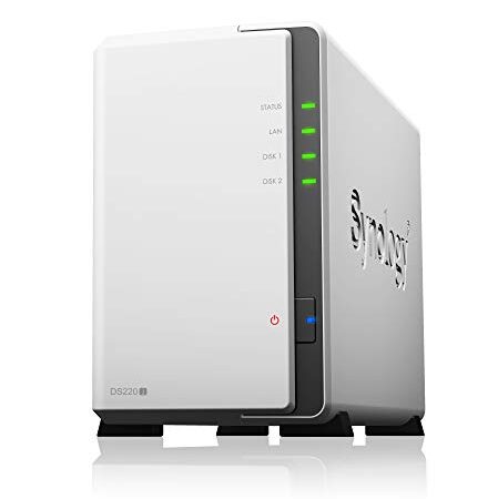 Synology DS220J 8TB 2 Bay Desktop NAS Solution Instalado con 2 x 4 TB seagate ironwolf Drives