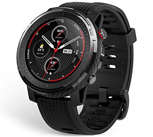 Amazfit Stratos 3 Smartwatch Reloj Inteligente 19 Modos Deporte Activitiy Tracker GPS Controla Musica-Negro