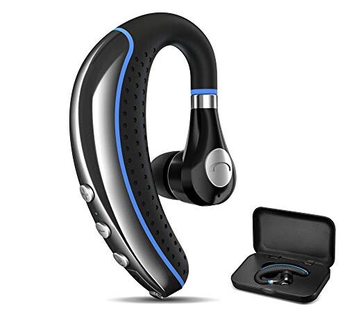 COMEXION Auriculares Bluetooth V5.0 Bluetooth con micrófono y silencio, auriculares inalámbricos para negocios para reducir el ruido