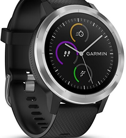 Garmin Vivoactive 3 Smartwatch con GPS y Pulso en la muñeca, Unisex Adulto, Negro/Plata, M/L (Reacondicionado)