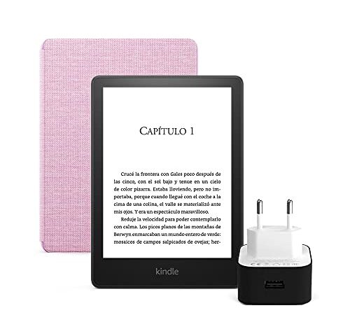 Kindle Paperwhite Essentials Bundle con Kindle Paperwhite (8 GB, con publicidad), Funda de Tela de Amazon y Cargador Amazon PowerFast (9 W)