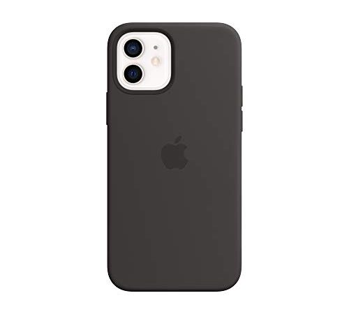 Apple Funda de Silicona con MagSafe (para el iPhone 12 y iPhone 12 Pro) - en Negro - 6.1 Pulgadas