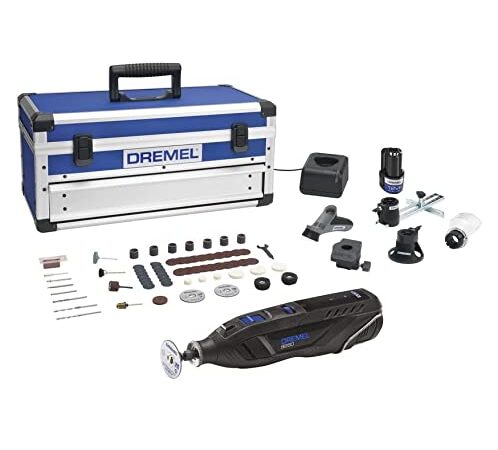 Dremel 8260 - Multiherramienta sin cable con batería de litio de 2x 12 V 3 Ah, kit de 5 accesorios, motor sin escobillas, retroalimentación electrónica Velocidad variable 5000-30 000 rpm y Bluetooth