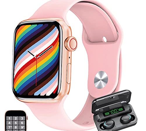 Kaloopp Reloj Inteligente Mujer, Smartwatch Mujer De 1,92" y Auriculares Inalámbricos Deportivos | Impermeable con Llamadas, Pulsómetro Y Notificaciones para Android iOS con Cascos Bluetooth