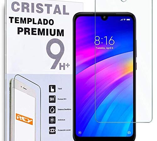 - Protector de Pantalla para XIAOMI REDMI 7, Cristal Vidrio Templado Premium