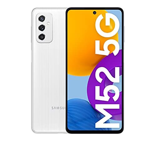 SAMSUNG Galaxy M52 5G - Teléfono móvil, Android, Smartphone, 128 GB, Blanco, Versión ES