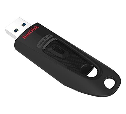 SanDisk Ultra de 128 GB Memoria Flash USB 3.0, Velocidad de Lectura de hasta 130 MB/s, Color Negro