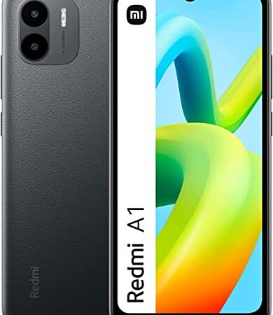 Xiaomi Redmi A1 Smartphone, Pantalla Dot Drop de 6,52", batería de 5000 mAh, cámara de 8 MP, 2+32 GB, Negro