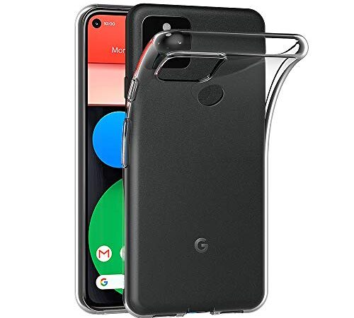 AICEK Funda Compatible Google Pixel 5, Transparente Silicona Fundas para Google Pixel 5 Carcasa Silicona Funda Case (6,0 Pulgadas)