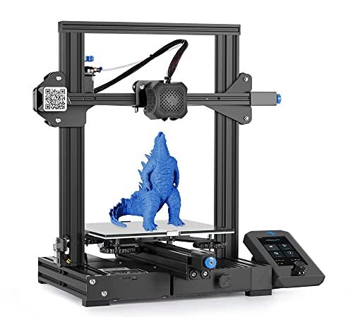 Impresora 3D Creality Ender-3 V2, 2020 Impresora 3D Mejorada con Placa Base silenciosa, reanudar la impresión, práctica Caja de Herramientas, Nueva Pantalla