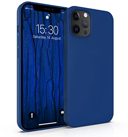 MyGadget Funda Compatible con Apple iPhone 12 Mini en Silicona Rigida - Carcasa con Microfibra Interior - Case Resistente Antigolpes & Protectora - Azul Oscuro