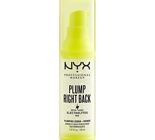 NYX Professional Makeup Plump Right Back Primer & Serum, Con electrolitos, Fórmula vegana, 30ml